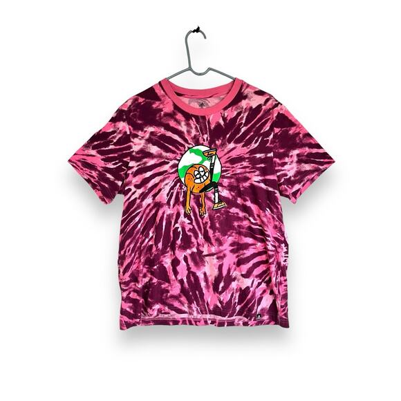 Adidas Basketball T-Shirt Pink & Purple Tie Dye Short Sleeve Crewneck Adult L - Picture 1 of 4
